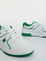 Dachara fehér és zöld női sportcipő ökológiai bőrből