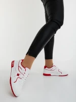 Dachara fehér és piros női sportcipő ökológiai bőrből