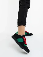 Areka fekete női sportcipő textil anyagból