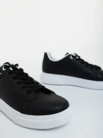 Karcen fekete fehér férfi sportcipő ökológiai bőrből