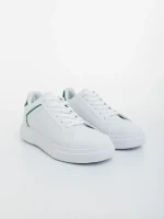 Karcen fehér és zöld férfi sportcipő ökológiai bőrből