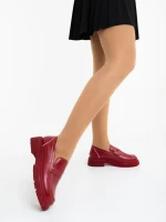 Sumira gránátszinű női félcipő ökológiai bőrből