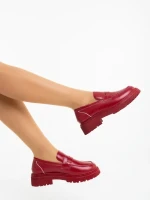 Sumira gránátszinű női félcipő ökológiai bőrből