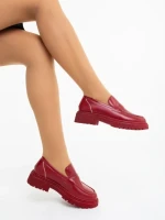 Sumira gránátszinű női félcipő ökológiai bőrből