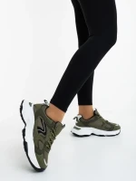 Nuzia zöld női sportcipő ökológiai bőrből és textil anyagból