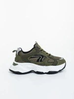 Nuzia zöld női sportcipő ökológiai bőrből és textil anyagból