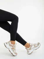 Nuzia bézs női sportcipő ökológiai bőrből és textil anyagból