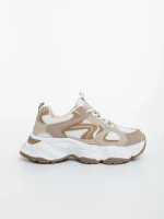 Nuzia bézs női sportcipő ökológiai bőrből és textil anyagból