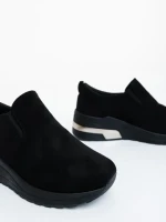 Zaruka fekete női sportcipő textil anyagból