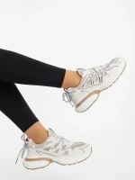 Lotiva bézs női sportcipő ökológiai bőrből és textil anyagból