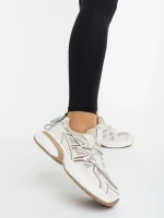 Lotiva bézs női sportcipő ökológiai bőrből és textil anyagból