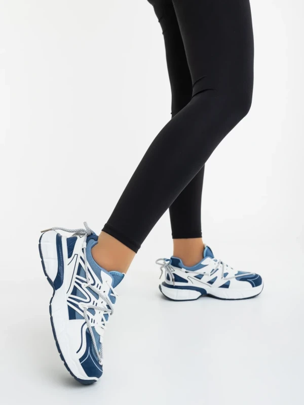 Lotiva kék női sportcipő ökológiai bőrből és textil anyagból
