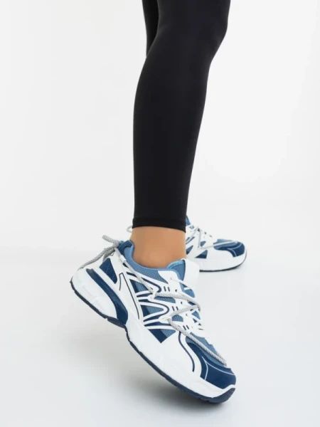 Lotiva kék női sportcipő ökológiai bőrből és textil anyagból