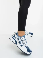 Lotiva kék női sportcipő ökológiai bőrből és textil anyagból