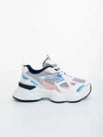 Zehara fehér és rózsaszin női sportcipő ökológiai bőrből és textil anyagból