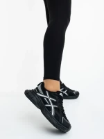 Elle fekete női sportcipő ökológiai bőrből és textil anyagból