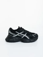 Elle fekete női sportcipő ökológiai bőrből és textil anyagból