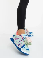 Osiana rózsaszin és kék női sportcipő ökológiai bőrből