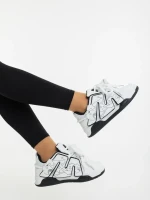 Osiana fekete fehér női sportcipő ökológiai bőrből