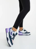 Aresia lila és fehér női sportcipő ökológiai bőrből