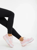 Aresia rózsaszin és fehér női sportcipő ökológiai bőrből