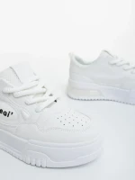 Aresia fehér női sportcipő ökológiai bőrből