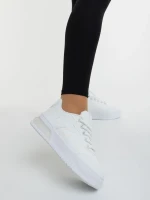 Sindria fehér női sportcipő ökológiai bőrből és textil anyagból