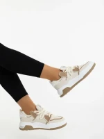 Lalona bézs női sportcipő ökológiai bőrből és textil anyagból