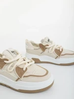 Lalona bézs női sportcipő ökológiai bőrből és textil anyagból