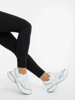 Revana fehér és szürke női sportcipő ökológiai bőrből és textil anyagból