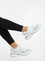 Revana fehér és szürke női sportcipő ökológiai bőrből és textil anyagból