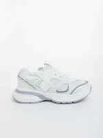 Revana fehér és szürke női sportcipő ökológiai bőrből és textil anyagból