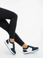 Kinza kék és fehér női sportcipő ökológiai bőrből