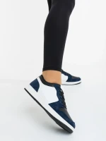 Kinza kék és fehér női sportcipő ökológiai bőrből