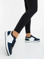 Kinza kék és fehér női sportcipő ökológiai bőrből