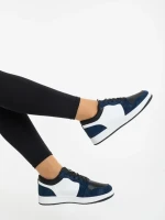 Kinza kék és fehér női sportcipő ökológiai bőrből