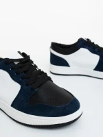 Kinza kék és fehér női sportcipő ökológiai bőrből