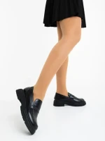 Sumira fekete női félcipő ökológiai bőrből