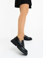 Sumira fekete női félcipő ökológiai bőrből