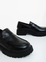 Sumira fekete női félcipő ökológiai bőrből