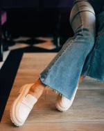 Sumira bézs női félcipő ökológiai bőrből