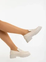 Sumira bézs női félcipő ökológiai bőrből