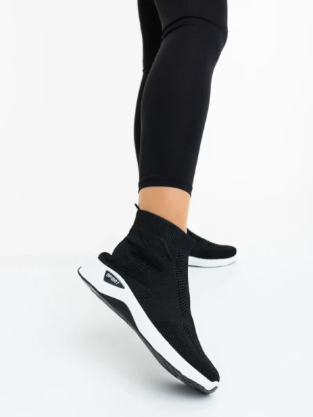 Astera fekete fehér női sportcipő textil anyagból