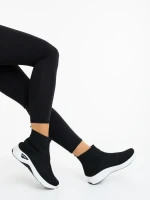 Astera fekete fehér női sportcipő textil anyagból