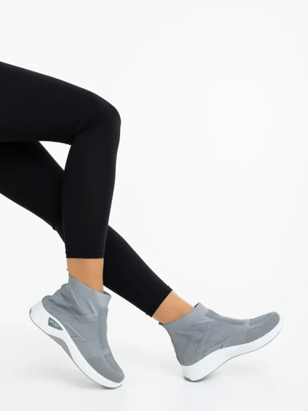 Iselia szürke női sportcipő textil anyagból