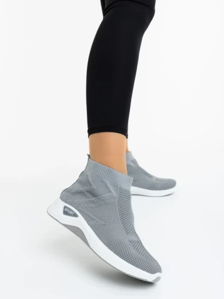 Iselia szürke női sportcipő textil anyagból