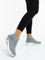 Iselia szürke női sportcipő textil anyagból