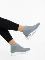 Iselia szürke női sportcipő textil anyagból