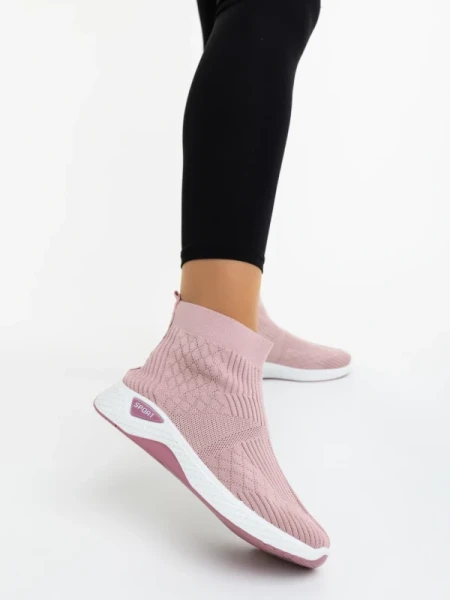 Renara rózsaszin női sportcipő textil anyagból