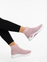 Renara rózsaszin női sportcipő textil anyagból